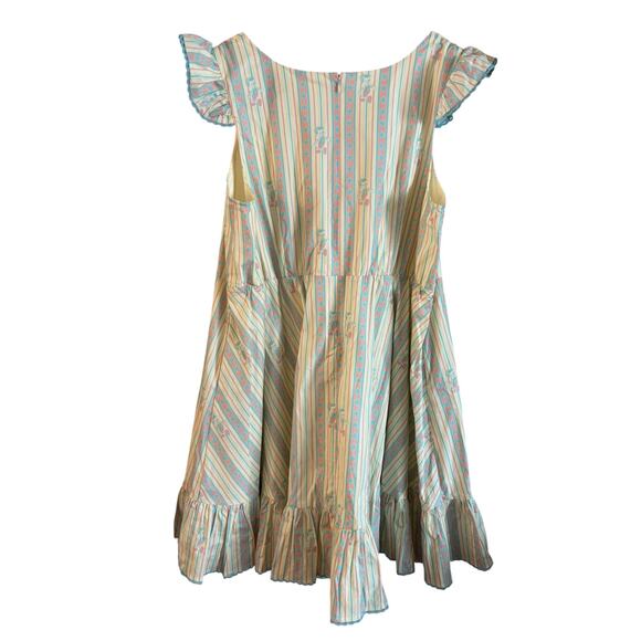 NWT Disney Shop Women’s Pinocchio Dress Floral Fit Flare Pinup Peasant 3X - Picture 2 of 7